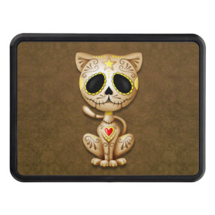 Brown Zombie Sugar Kitten Cat Tow Hitch Cover