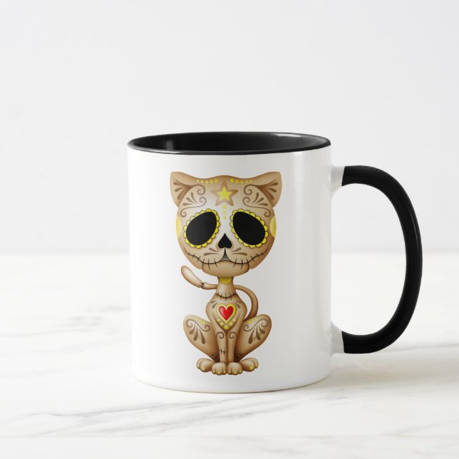 Brown Zombie Sugar Kitten Mug (Right)