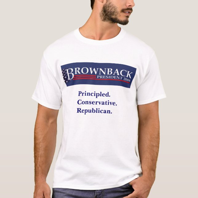 BROWNBACK FOR PRESIDENT T-Shirt (Front)