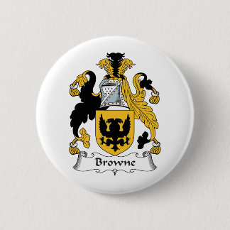Browne Family Crest Pinback Button