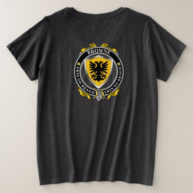 Browne Irish Shield Badge Women's Plus T-Shirt (Design Back)