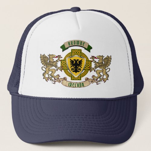 Browne Irish Shield  Griffins Personalized Trucker Hat