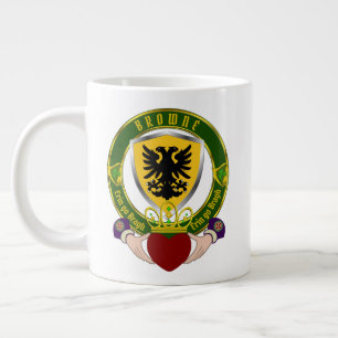 Browne Irish Shield w/Claddagh Giant Coffee Mug