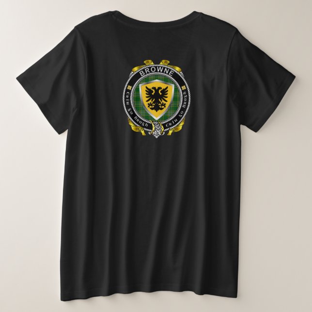 Browne Irish Shield Women's Plus T-Shirt (Design Back)