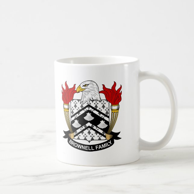 Brownell Family Crest Coffee Mug (Right)