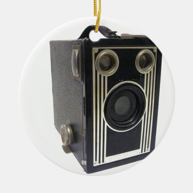 Brownie Antique Camera Ceramic Ornament (Front)