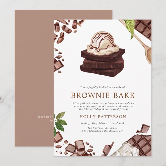 Brownie Bake | Baking Themed Housewarming Invitati Invitation (Front/Back)