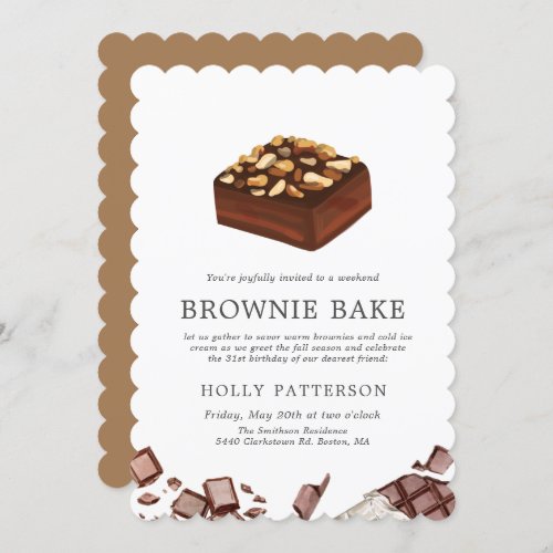 Brownie Bake  Small Weekend Gathering Invitation
