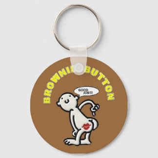 BROWNIE BUTTON KEYCHAIN