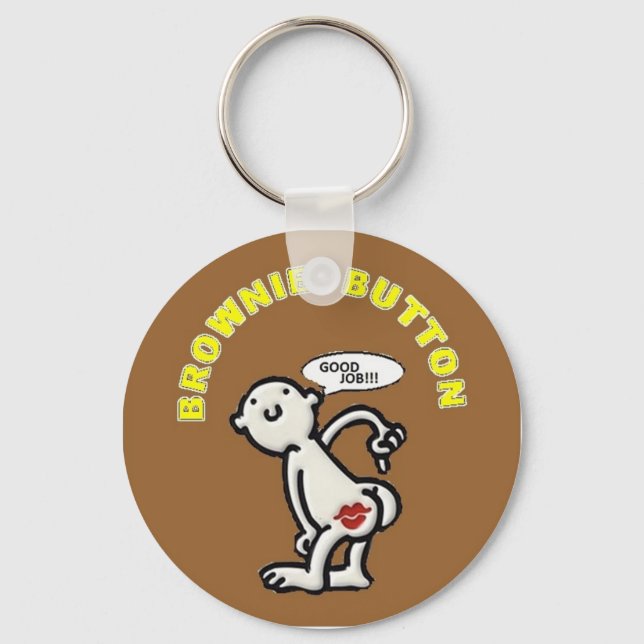 BROWNIE BUTTON KEYCHAIN (Front)