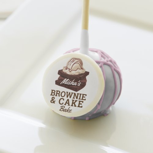 Brownie  Cake Bake Themed Small Gathering Cake Pops