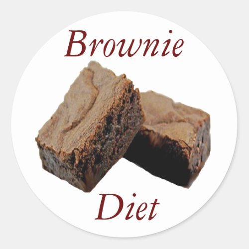 Brownie Diet Classic Round Sticker