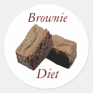 Brownie Diet Classic Round Sticker