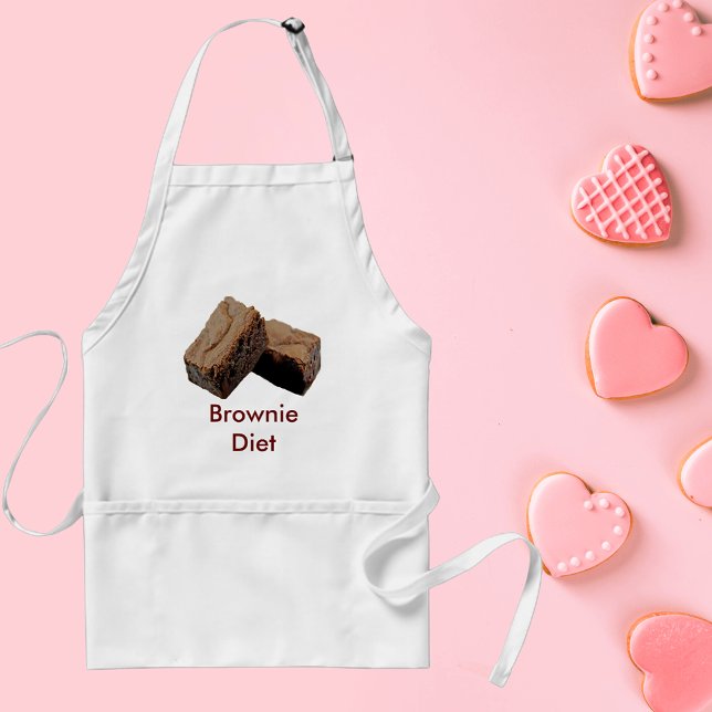 Brownie Diet Humor Chocolate Lover's Baking Adult Apron (Brownie Diet Humor Chocolate Lover's Baking Adult Apron)