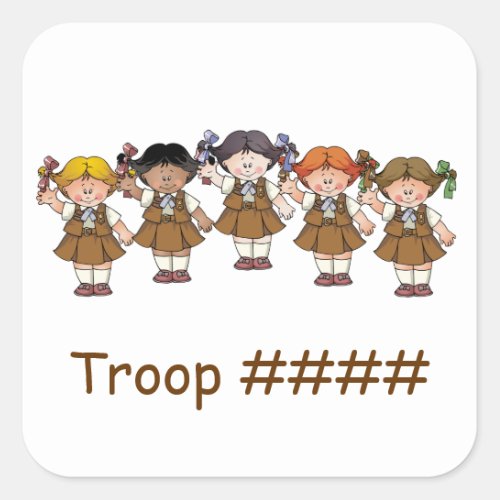 Brownie Group Square Sticker