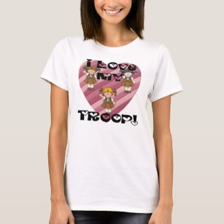 Brownie I Love My Troop Hearts T-Shirt