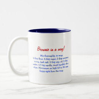Brownie in a mug personalized gift with recipe