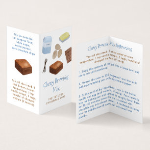 Brownie Mix Homemade DIY Christmas Gift Label Business Card