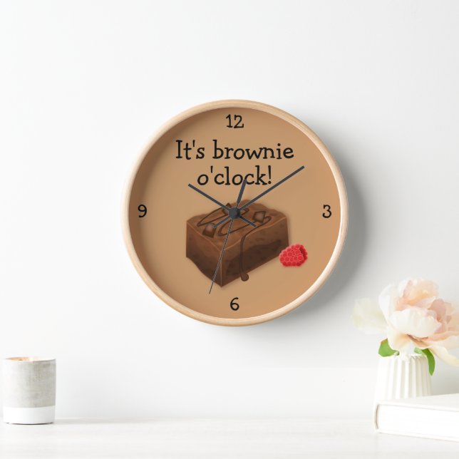 'Brownie O'Clock' cake themed food graphic Clock (Home)