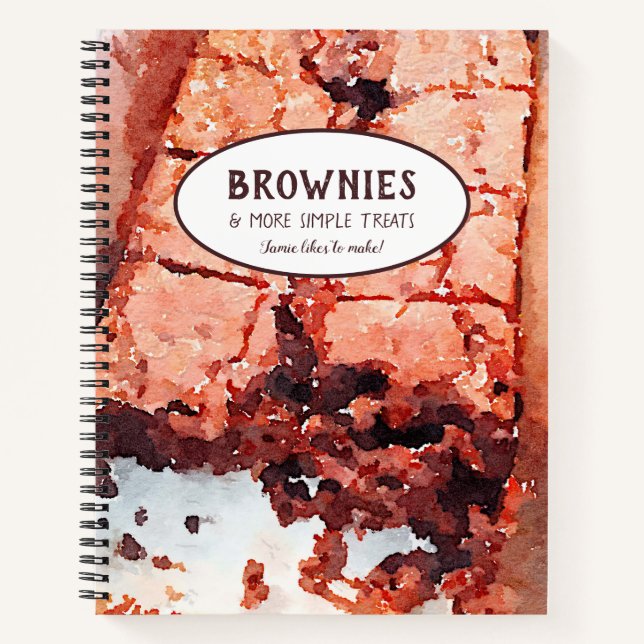 Brownie & other treats personalized recipe book (Front)