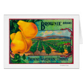 Brownie Pear Crate LabelCashmere, WA (Front Horizontal)