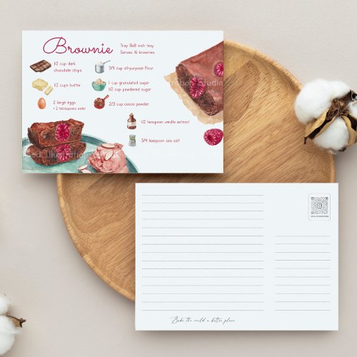 Brownie Recipe Postcard