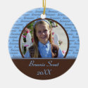 Brownie Scout Photo Ornament