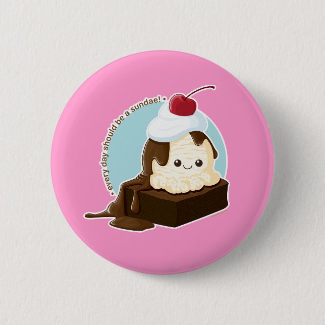 Brownie Sundae Button (Front)