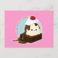 Brownie Sundae Postcard