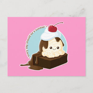 Brownie Sundae Postcard