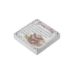 Brownies Baking Recipe Stone Magnet