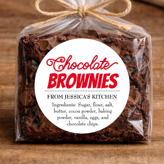 Brownies Customized Homemade label CK009brrd (Creator Uploaded)