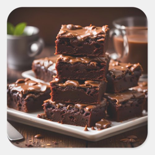 Brownies Square Sticker