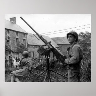 Browning 50 cal M2 Machine Gun World War II Poster