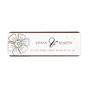 Browning On Love Wedding Address Label