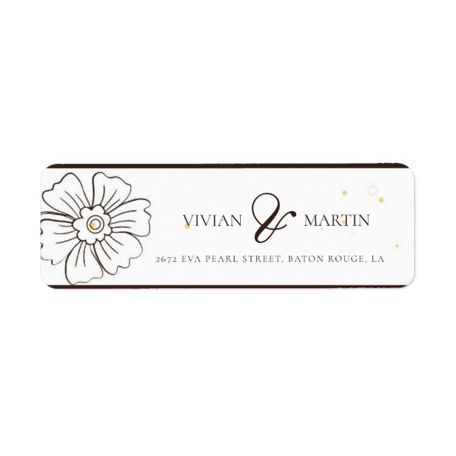 Browning On Love Wedding Address Label (Front)