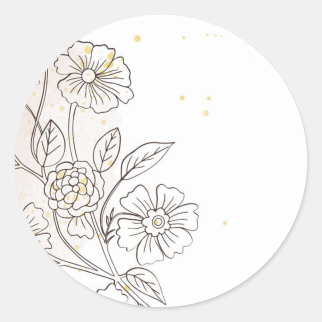 Browning On Love Wedding Classic Round Sticker (Front)