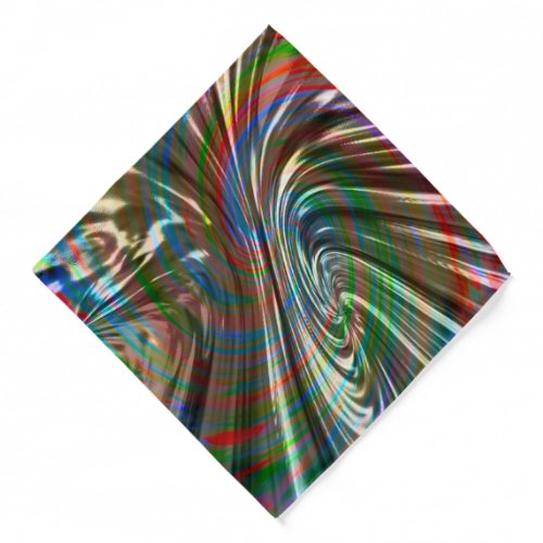 Brownish colored silky fabric swirl curved bandana