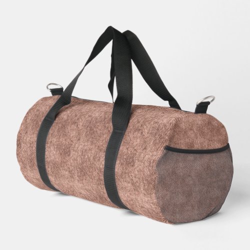 Brownish Denim Pattern Duffle Bag