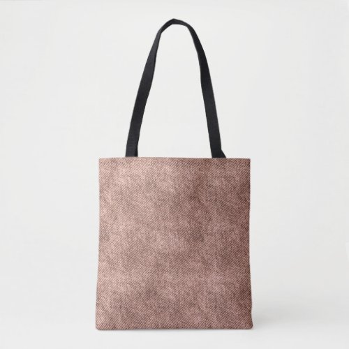 Brownish Denim Pattern Tote Bag