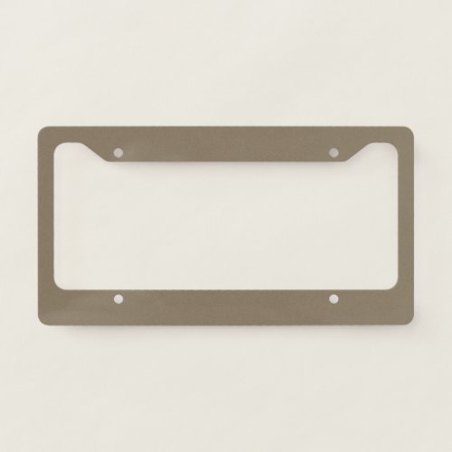  Brownish Grey solid color  License Plate Frame