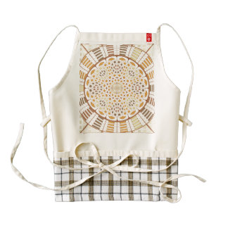 Brownish mandala zazzle HEART apron