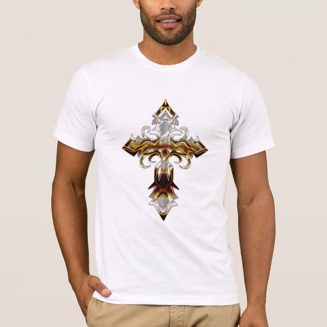 Brownish Medieval Cross T-shirt (Front)