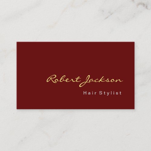 Brownish Red Hair Style Consultant Makeup Artist Business Card