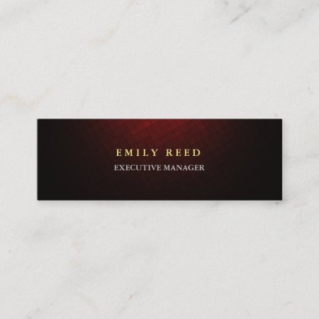 Brownish Red Modern Simple Professional Slim Mini Business Card