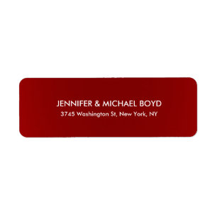 Brownish Red Unique Modern Stylish Sheet Label