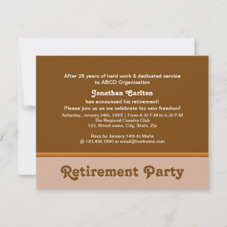 Brownish Retirement Party Invitation