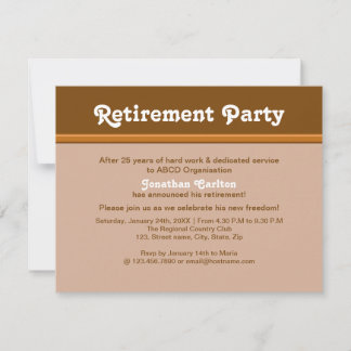 Brownish Retirement Party Invitation