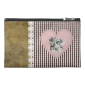 BrownOnRose - Sueded Medium Cosmetic Bag (Front)