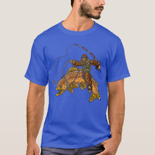 Brownrout River Fishing Hunting Fishermen friend T-Shirt